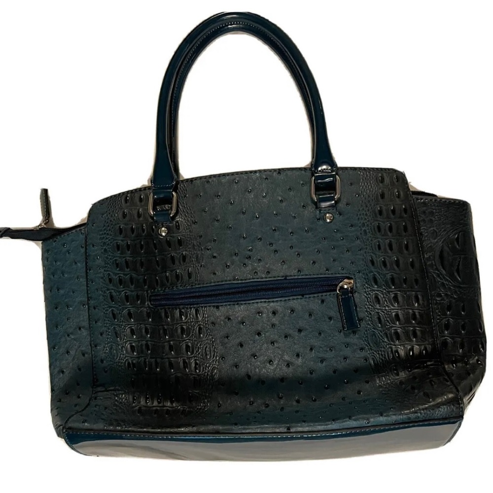 Dasein Womens Handbags Fashion Ostrich Faux Leather Totes Shoulder Satchel Purse
